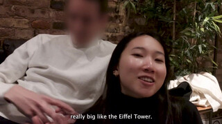 Азиатка в чулках записывает на видео жаркий анальный секс